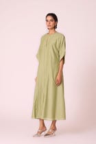 Volya Green Embroidered Dress view 3