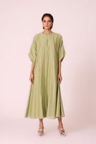 Volya Green Embroidered Dress view 4