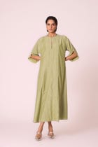 Volya Green Embroidered Dress view 9