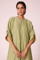 Volya Green Embroidered Dress view 10