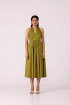 Daisy Green Halter Maxi Dress view 1