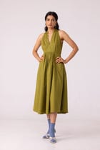 Daisy Green Halter Maxi Dress view 6
