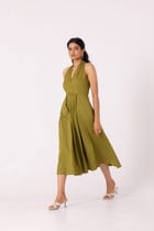 Daisy Green Halter Maxi Dress view 8