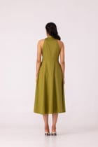 Daisy Green Halter Maxi Dress view 10