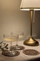 Brown Cutwork Cotton Coasters - Set of 2 view 3