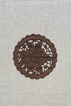 Brown Cutwork Cotton Coasters - Set of 2 view 4