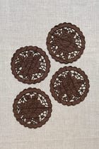 Brown Cutwork Cotton Coasters - Set of 2 view 8