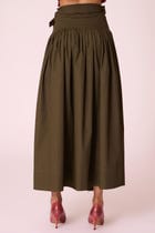 Tereza Green Pleated Wrap Skirt view 8