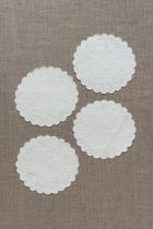 White Floral Embroidered Coasters - Set of 2 view 5
