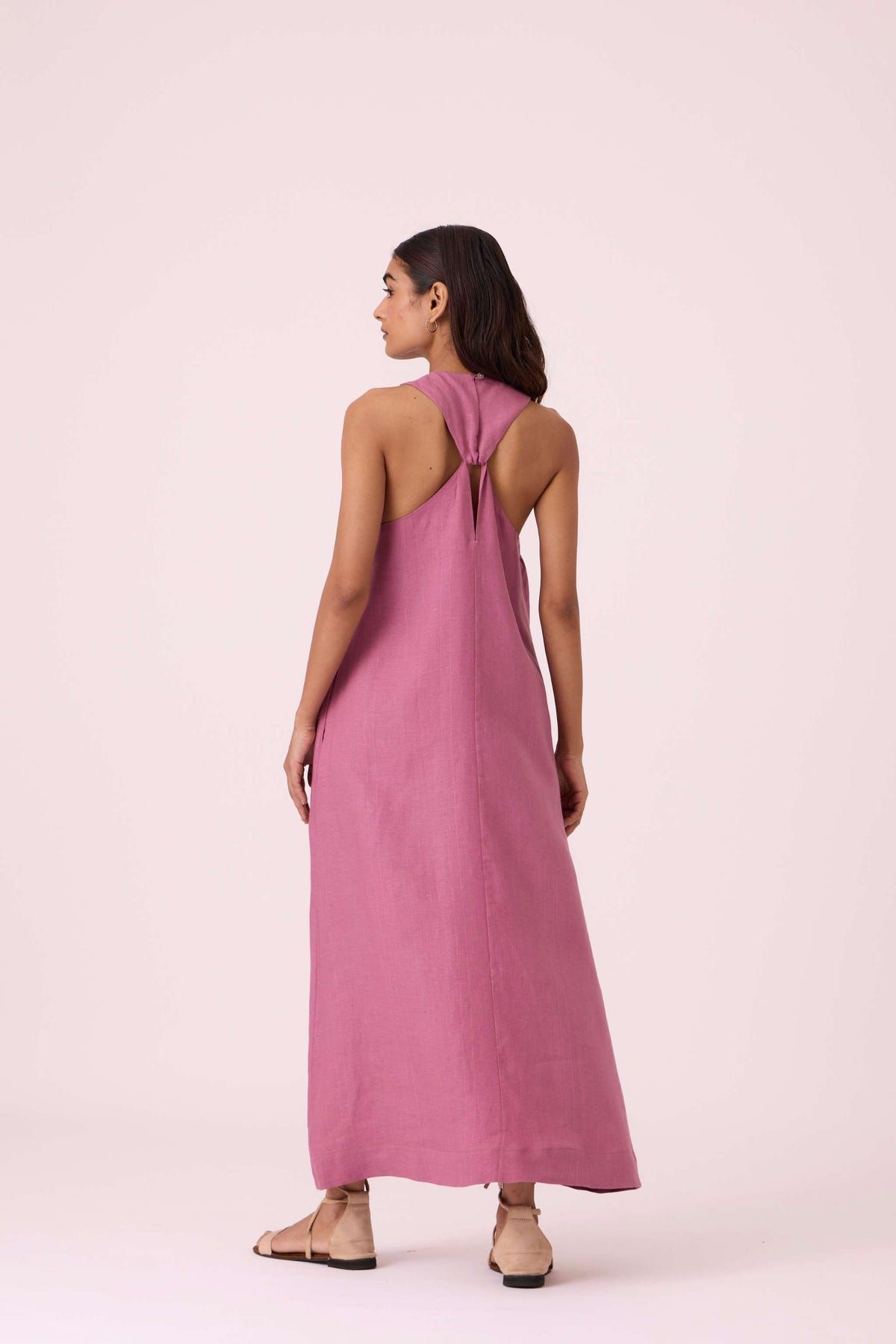 Amaran Lilac Linen Maxi Dress - image 1