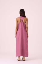 Amaran Lilac Linen Maxi Dress view 11