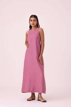Amaran Lilac Linen Maxi Dress view 2