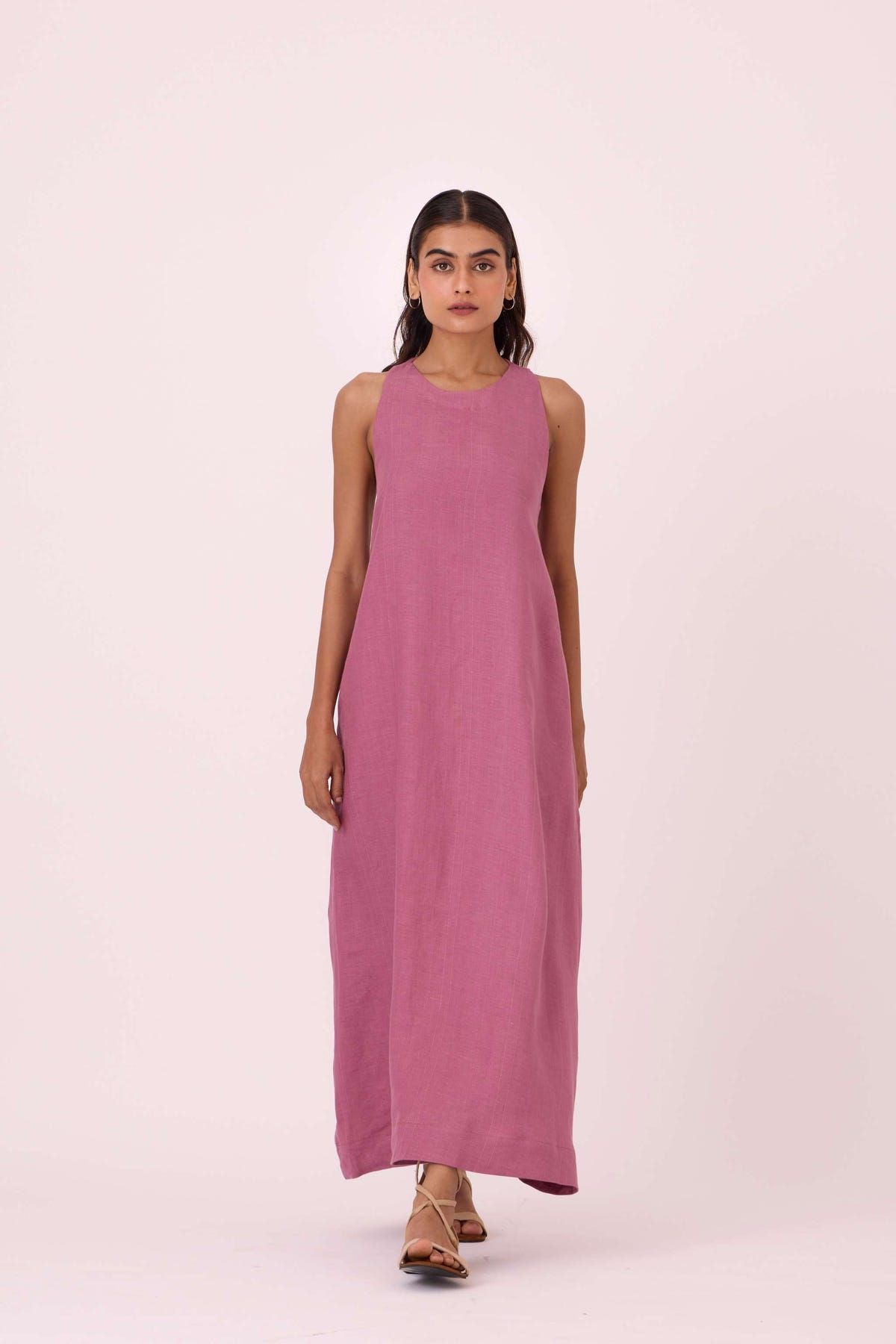 Amaran Lilac Linen Maxi Dress - image 3