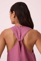 Amaran Lilac Linen Maxi Dress view 10