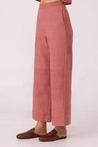 Moira Red Handwoven Denim Pants view 5