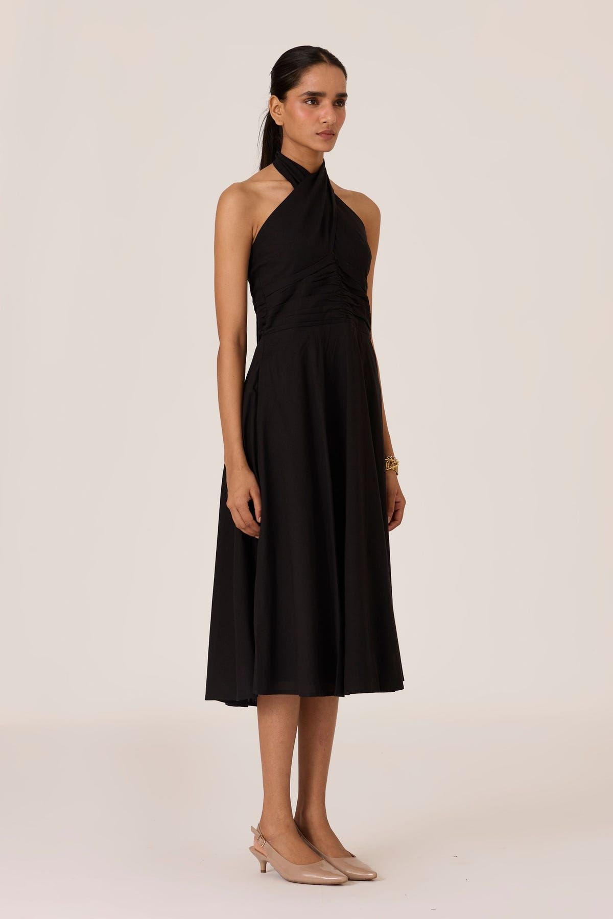 Samaria Black Halter Dress - image 2