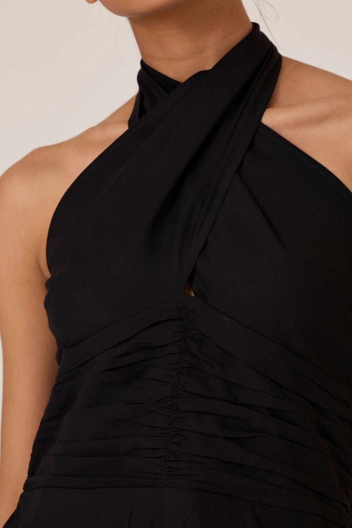 Samaria Black Halter Dress - image 3
