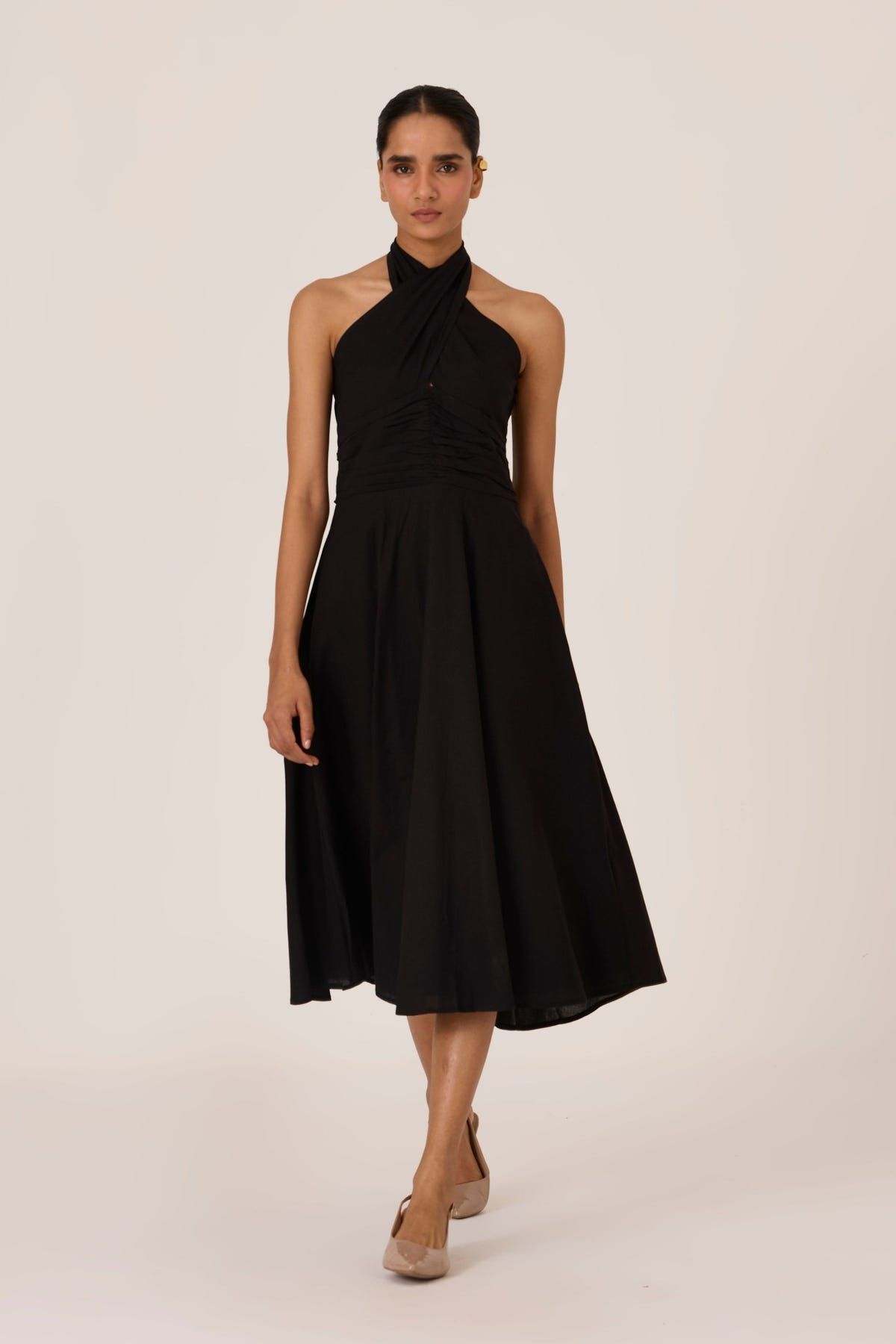 Samaria Black Halter Dress - image 4