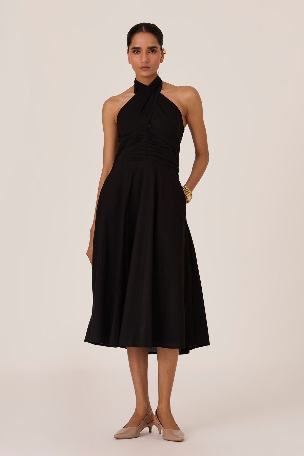 Samaria Black Halter Dress - image 6