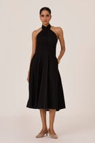 Samaria Black Halter Dress view 6
