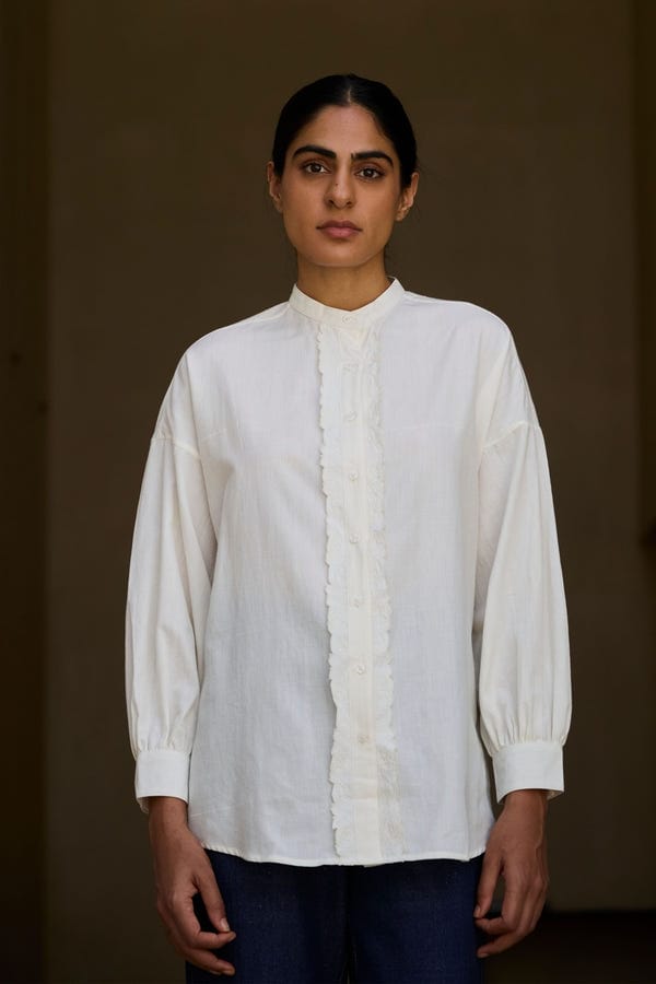 The Summer House — Ryuk Handwoven Embroidered Shirt