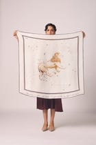 Leo Printed Satin Scarf view 1
