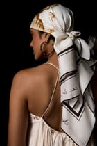 Leo Printed Satin Scarf view 4