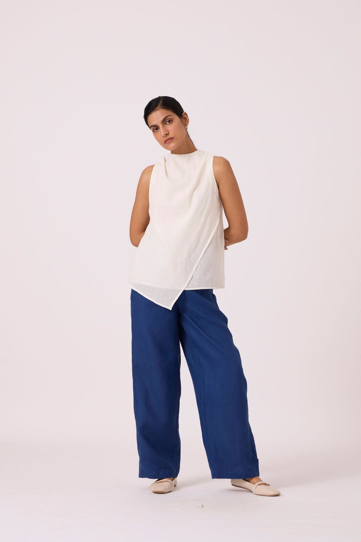 Sonya White Handwoven Halter Top - image 6