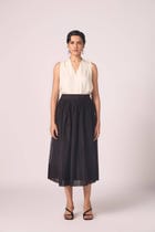 Sahir Black Handwoven Skirt view 1