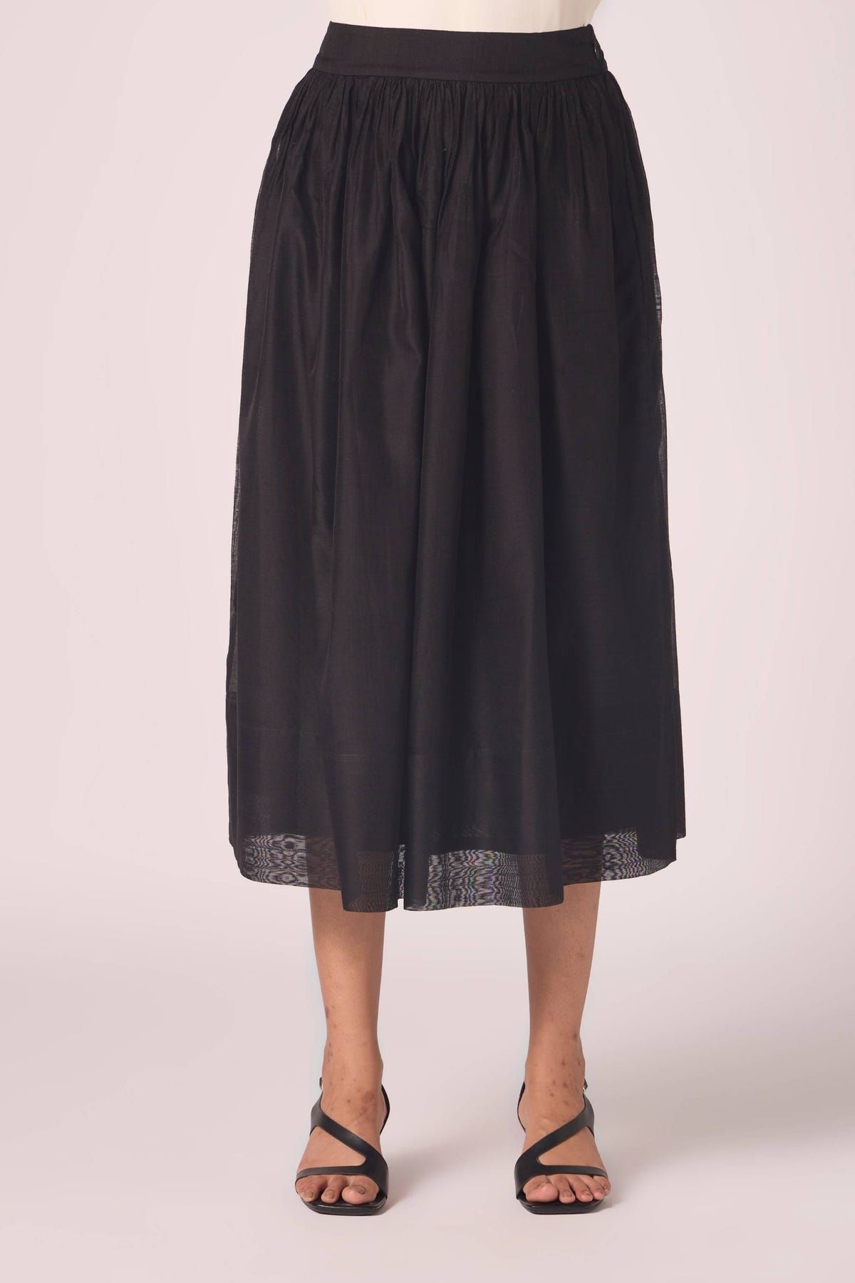 Sahir Black Handwoven Skirt - image 2