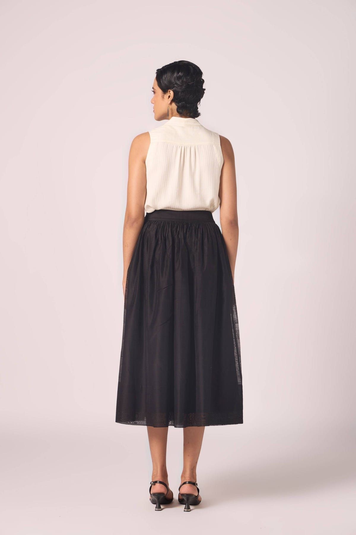 Sahir Black Handwoven Skirt - image 7