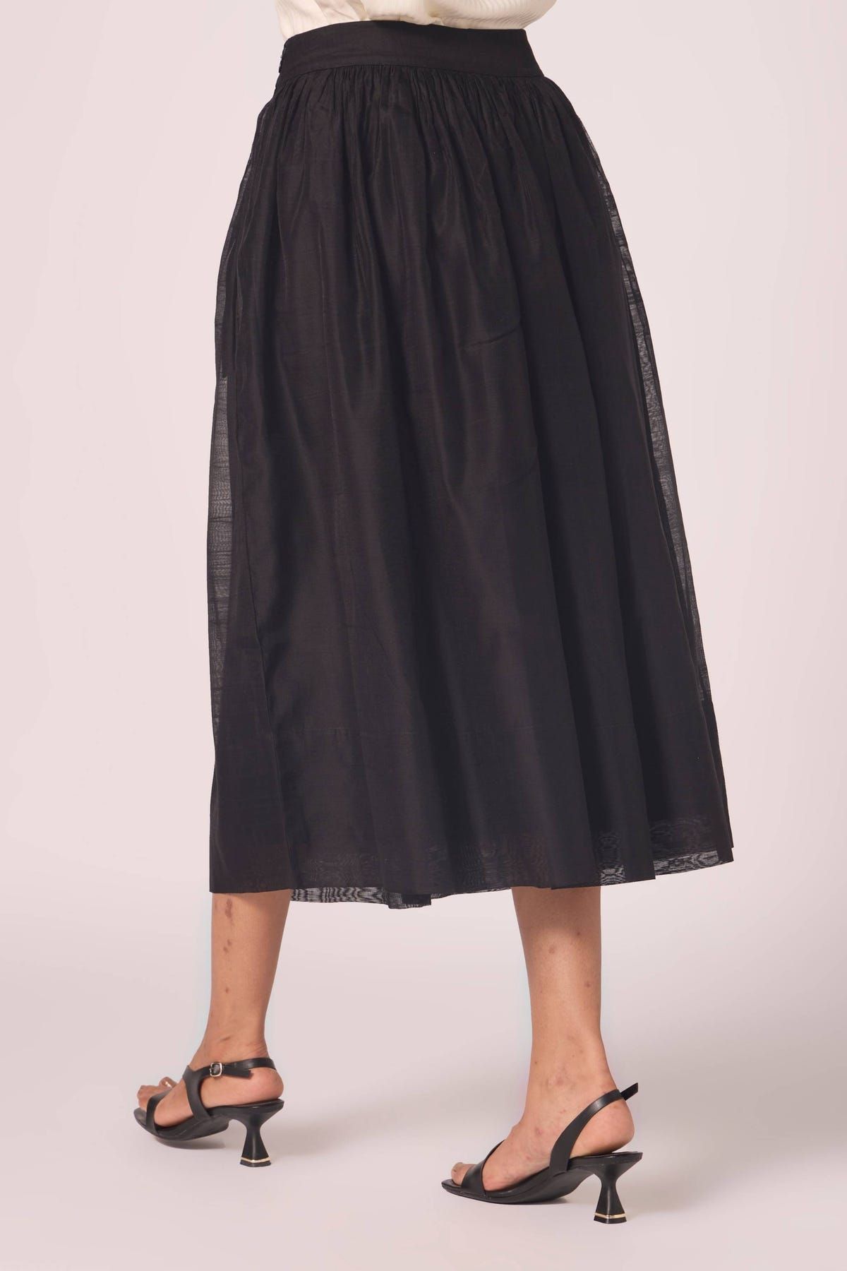 Sahir Black Handwoven Skirt - image 8