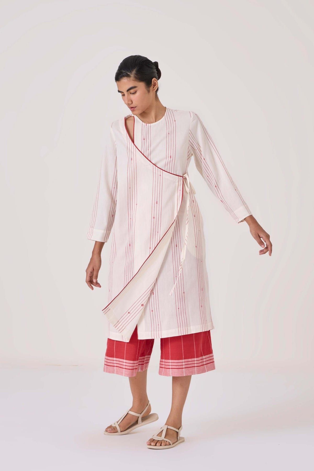 Milovat Red Stripe Wrap Tunic - image 12