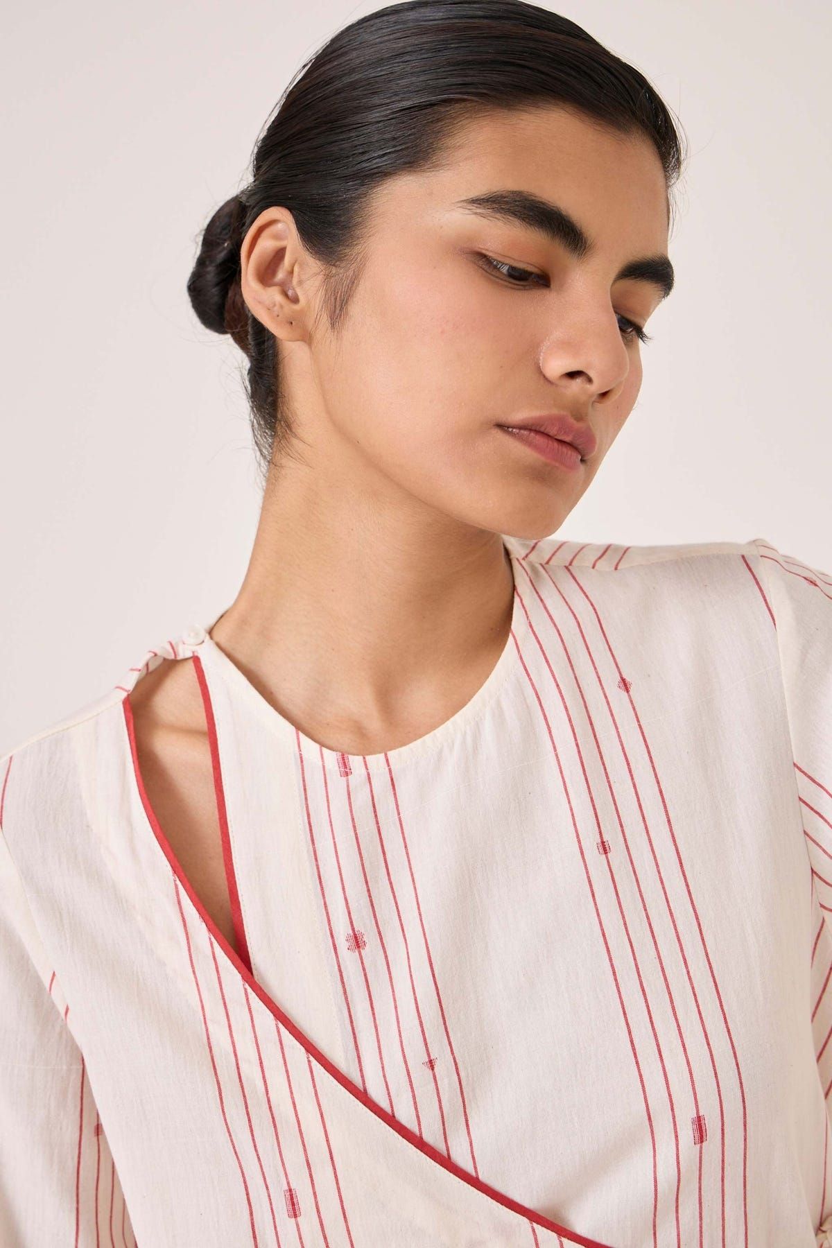 Milovat Red Stripe Wrap Tunic - image 2