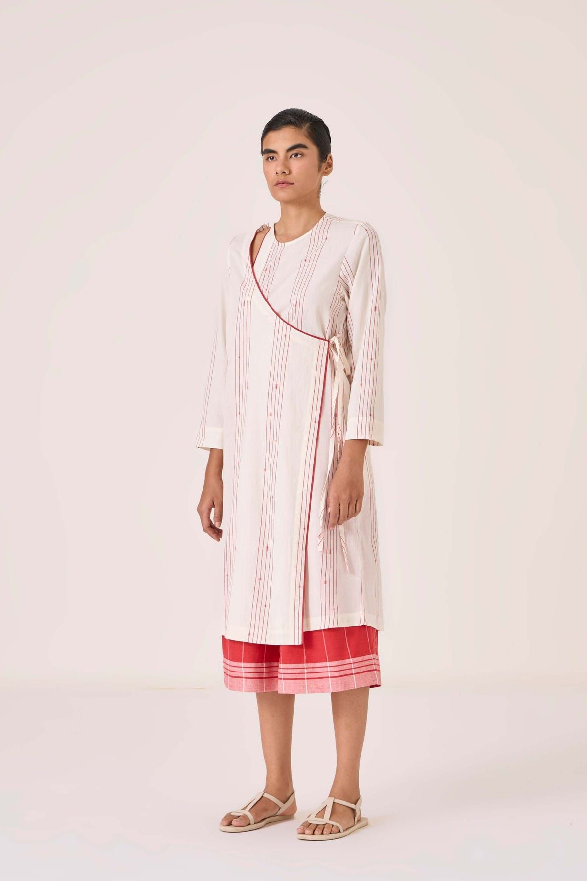 Milovat Red Stripe Wrap Tunic - image 3