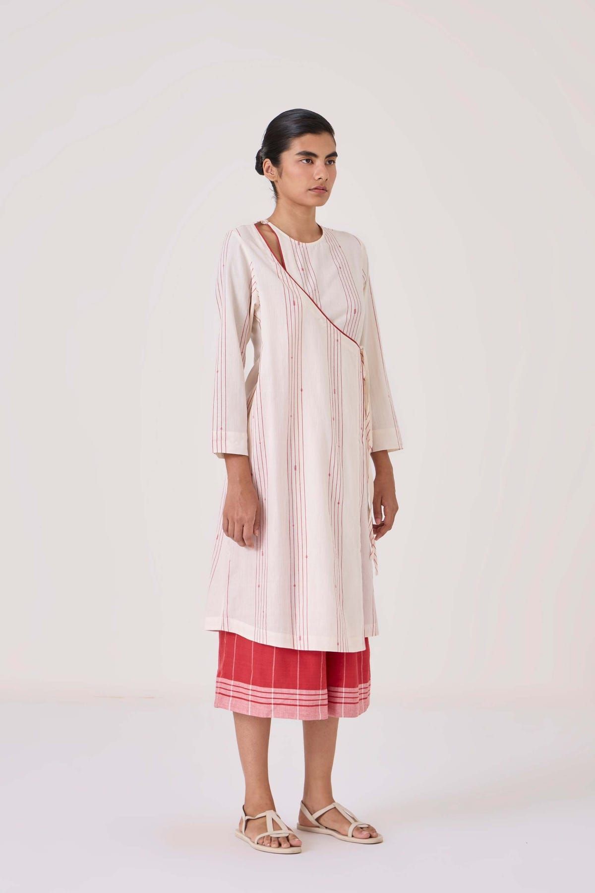 Milovat Red Stripe Wrap Tunic - image 4