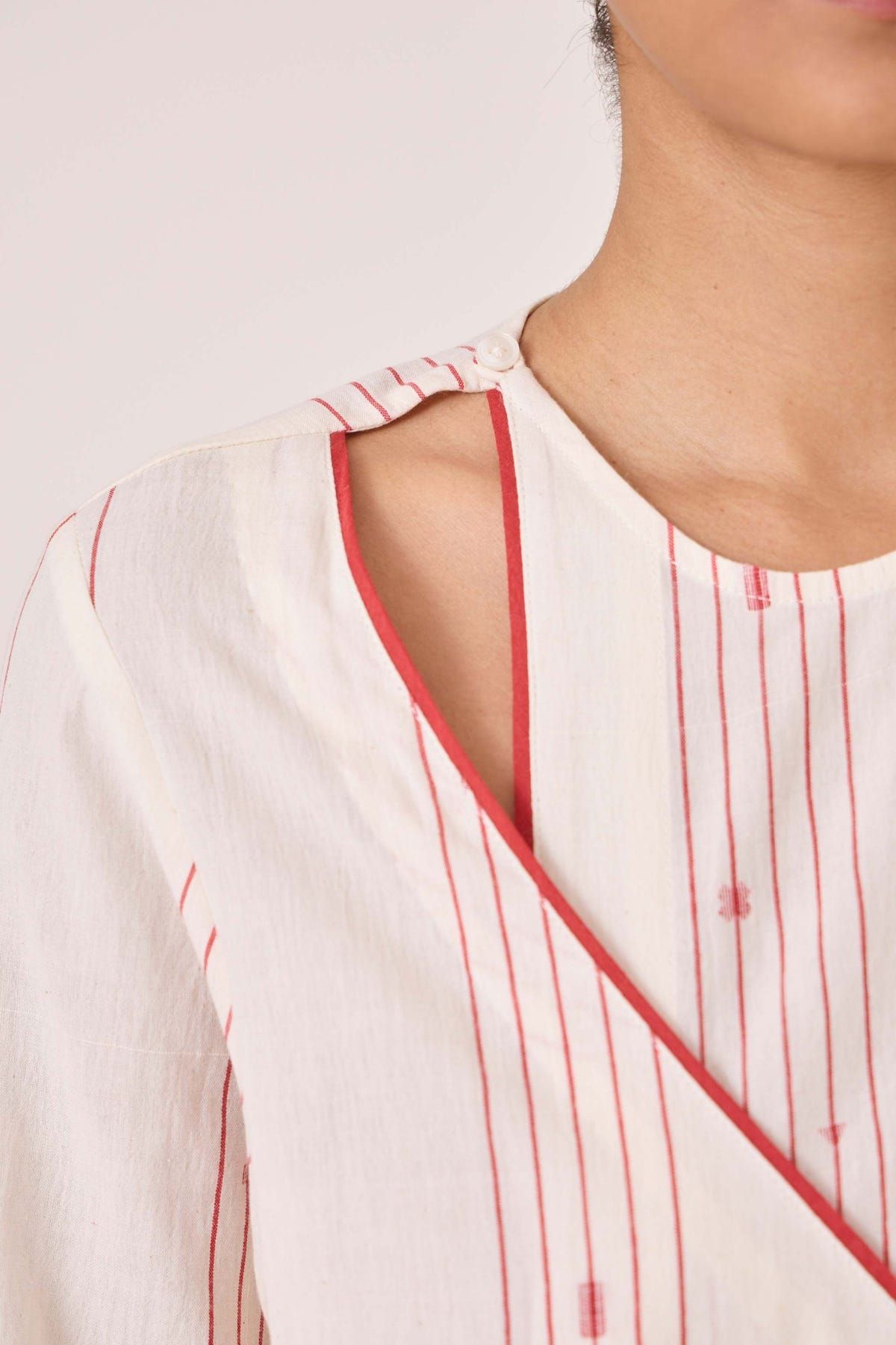 Milovat Red Stripe Wrap Tunic - image 6
