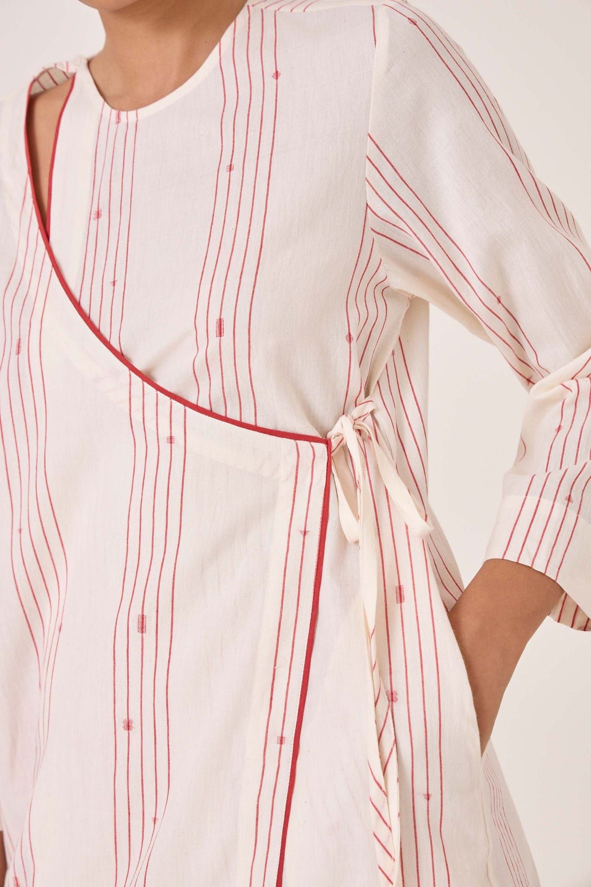 Milovat Red Stripe Wrap Tunic - image 9
