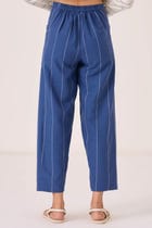 Edha Indigo Striped Pants view 5
