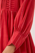 Amila Red Stripe Shirt Dress view 4