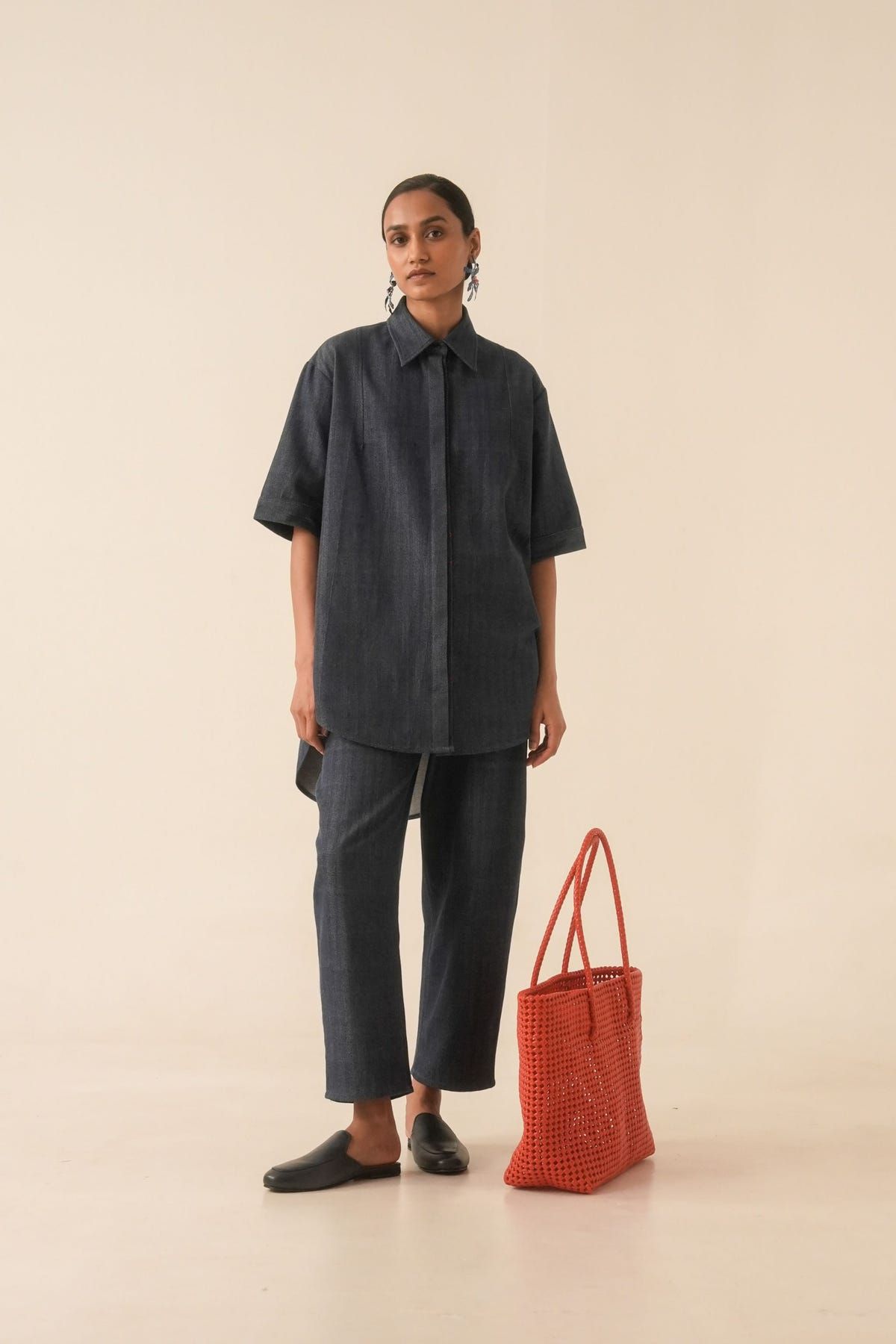 Ava Blue Handwoven Denim Shirt - image 11