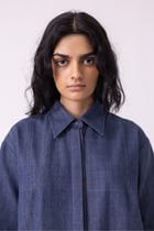 Ava Blue Handwoven Denim Shirt view 6