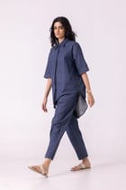 Ava Blue Handwoven Denim Shirt view 9