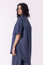 Ava Blue Handwoven Denim Shirt view 10