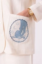 Alma Off White Handwoven Shacket view 6