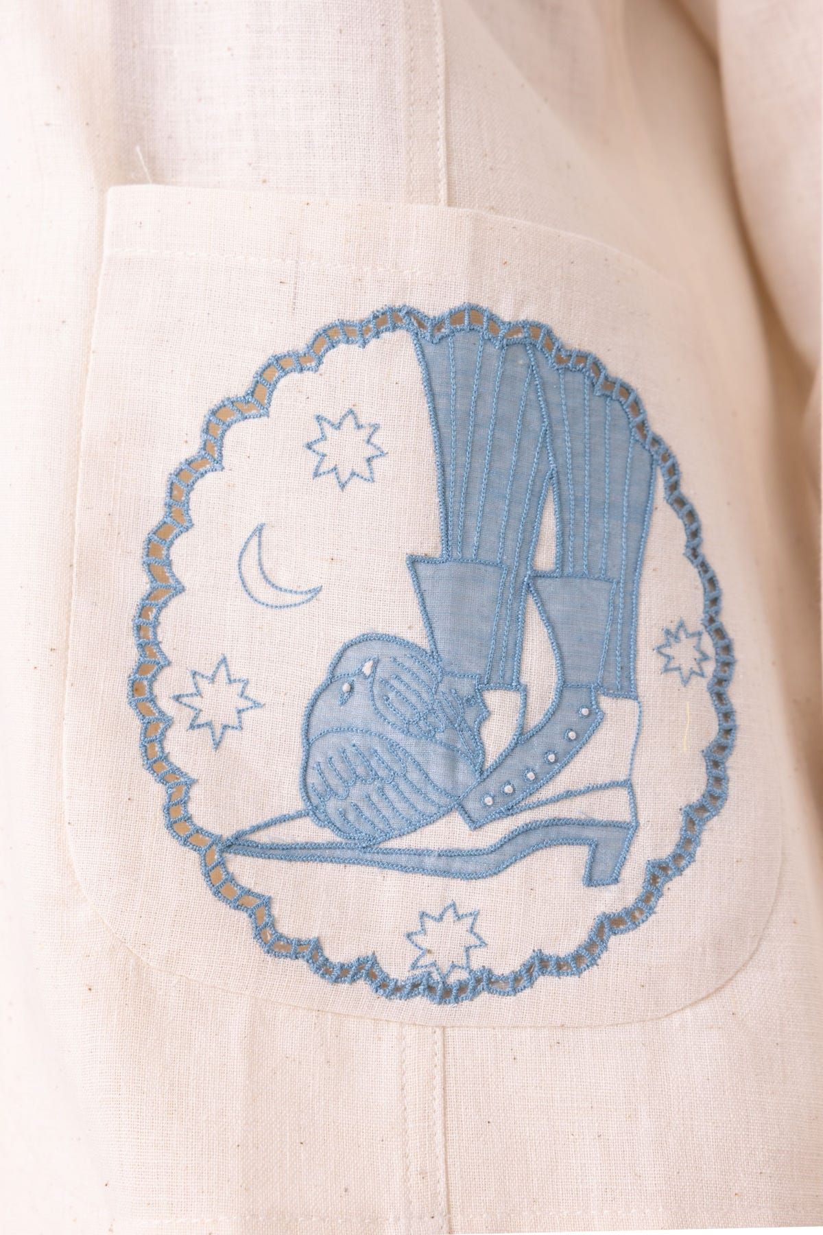Alma Off White Handwoven Shacket - image 8