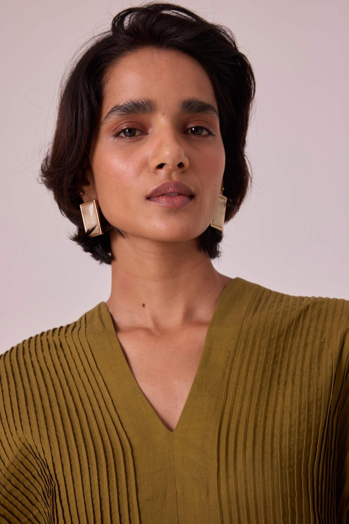Kamil Olive Embroidered Maxi Dress - image 5