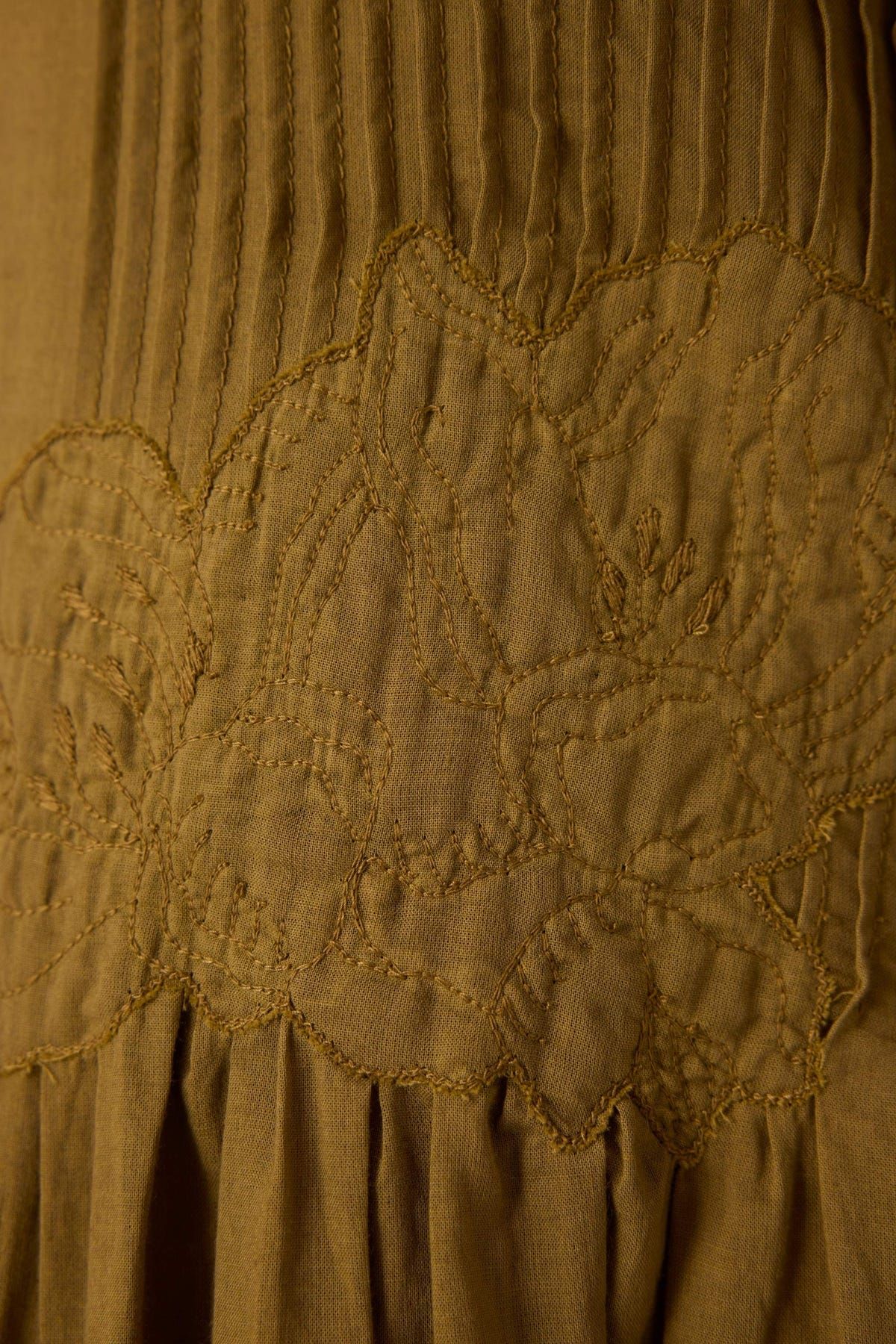 Kamil Olive Embroidered Maxi Dress - image 7