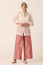 Shankha Off white Handwoven Shirt view 2