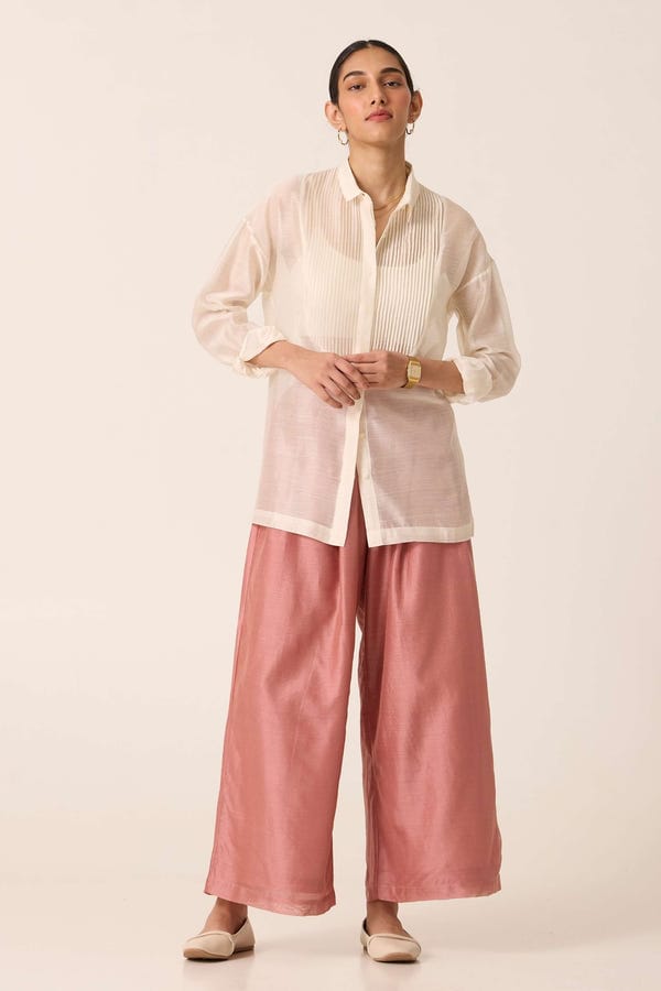 The Summer House — Shankha Off white Handwoven Shirt